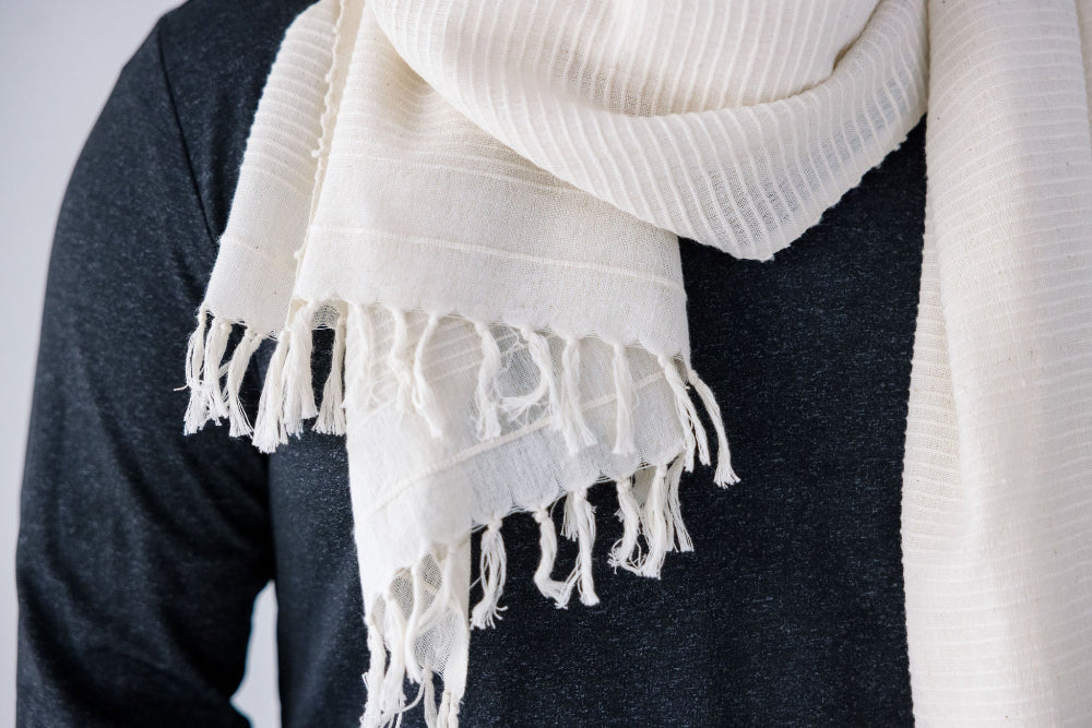 judith shawl in ivory close up 