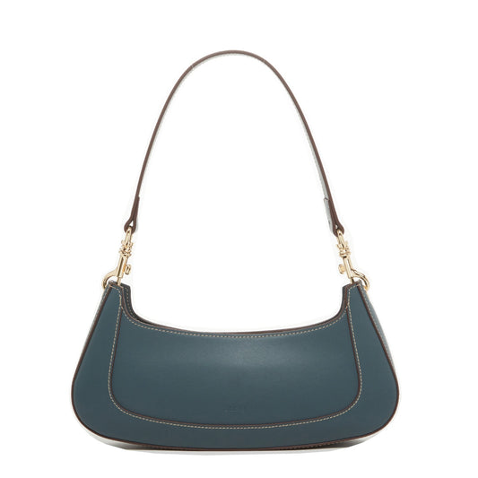 SUSU Leather Baguette Bag  Blue Purse 90s Small  Shoulder Bag Y2K  Underarm Bag Trendy Handbag