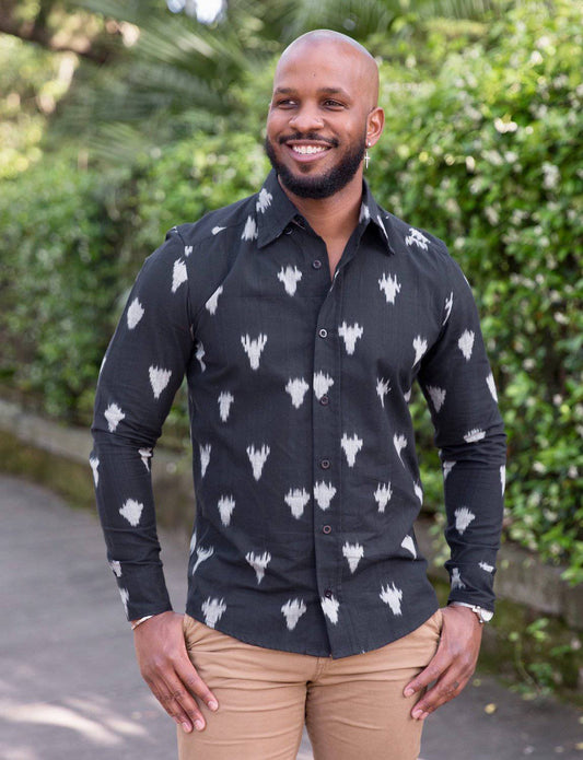 Leo Men's Button Down Shirt- FINAL SALE