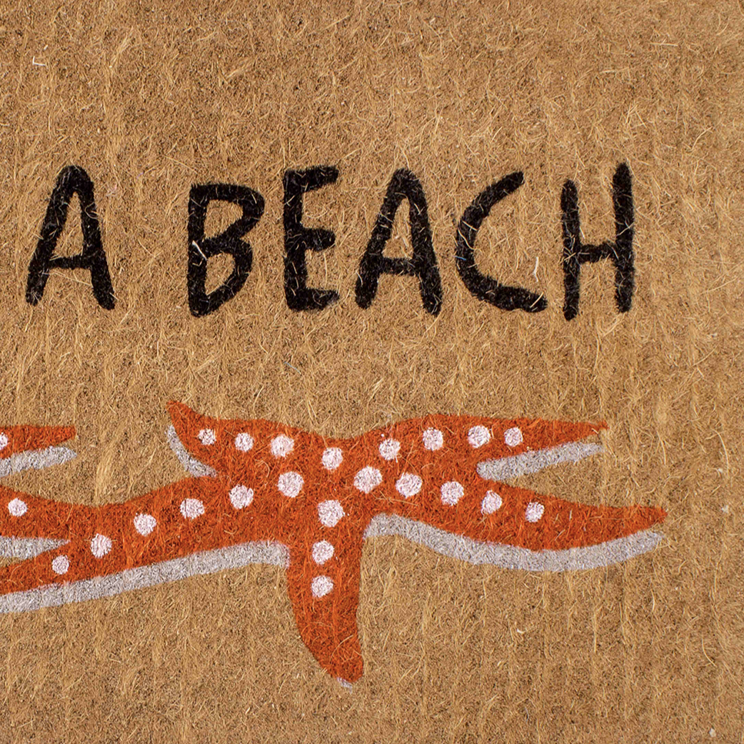 Life's a Beach Starfish Coir Doormat