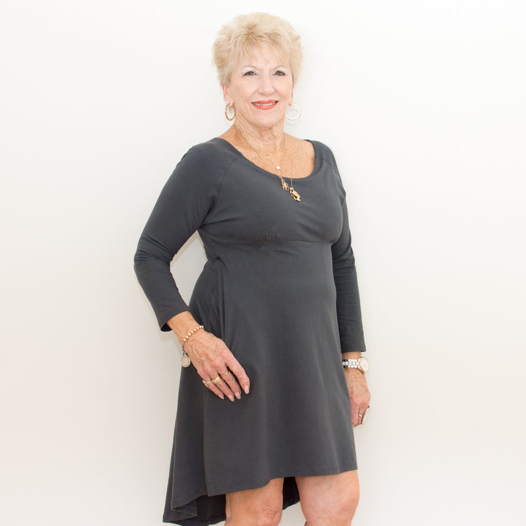 Louise Long Sleeve Hi-Low Dress - BJ's PJs