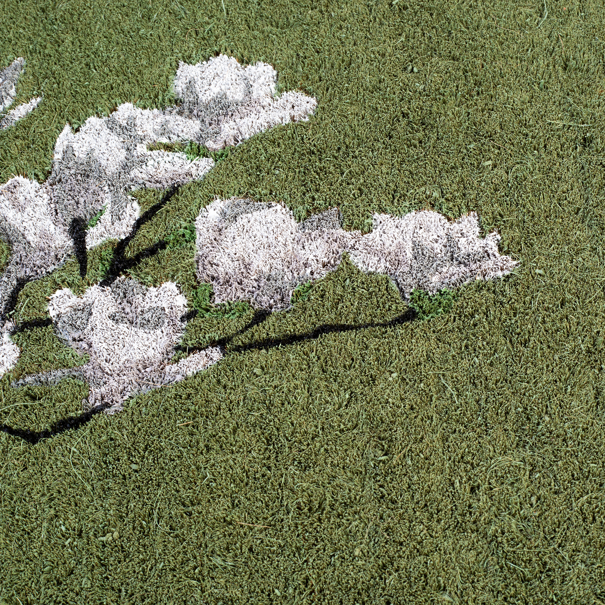 Magnolia Branch - Green Coir Doormat
