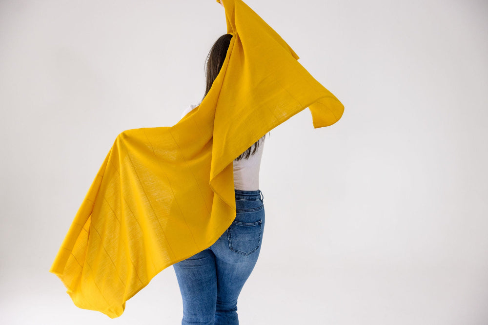 maraki shawl in gold