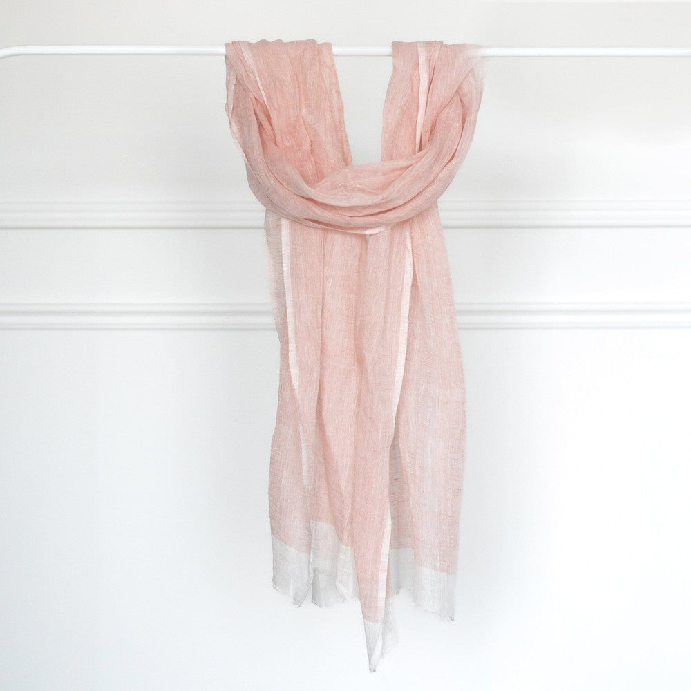 Mariam linen scarf sabahar Blush 