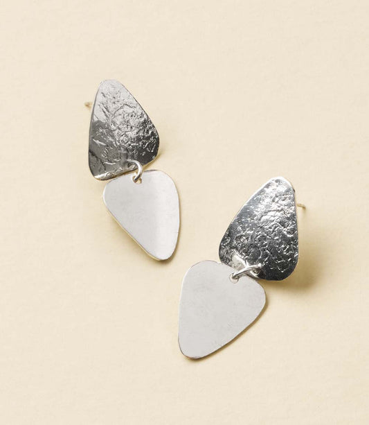 Iyla Geometric Textured Dangle Earring