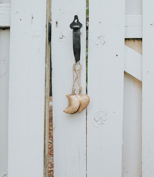 Indukala Crescent Moon Wind Chime - Rustic bell
