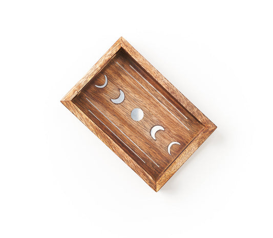 Jyotisha Celestial Rectangular Catch-all Tray  - Brass Inlay
