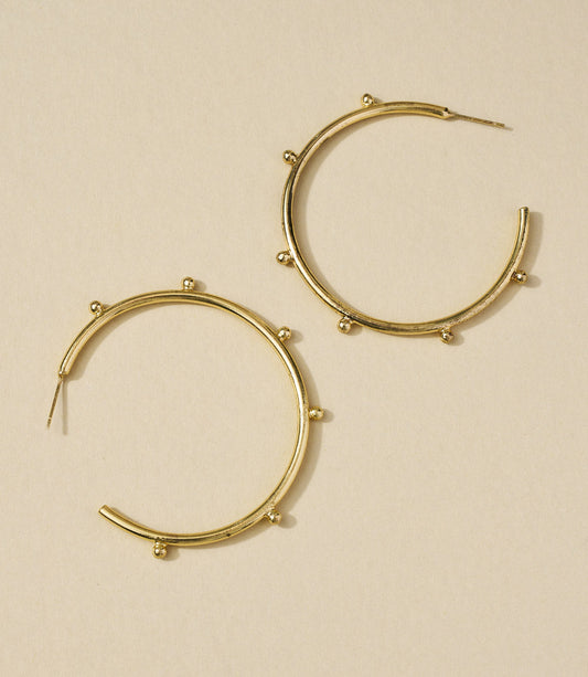Bhavani Dot Hoop Earrings