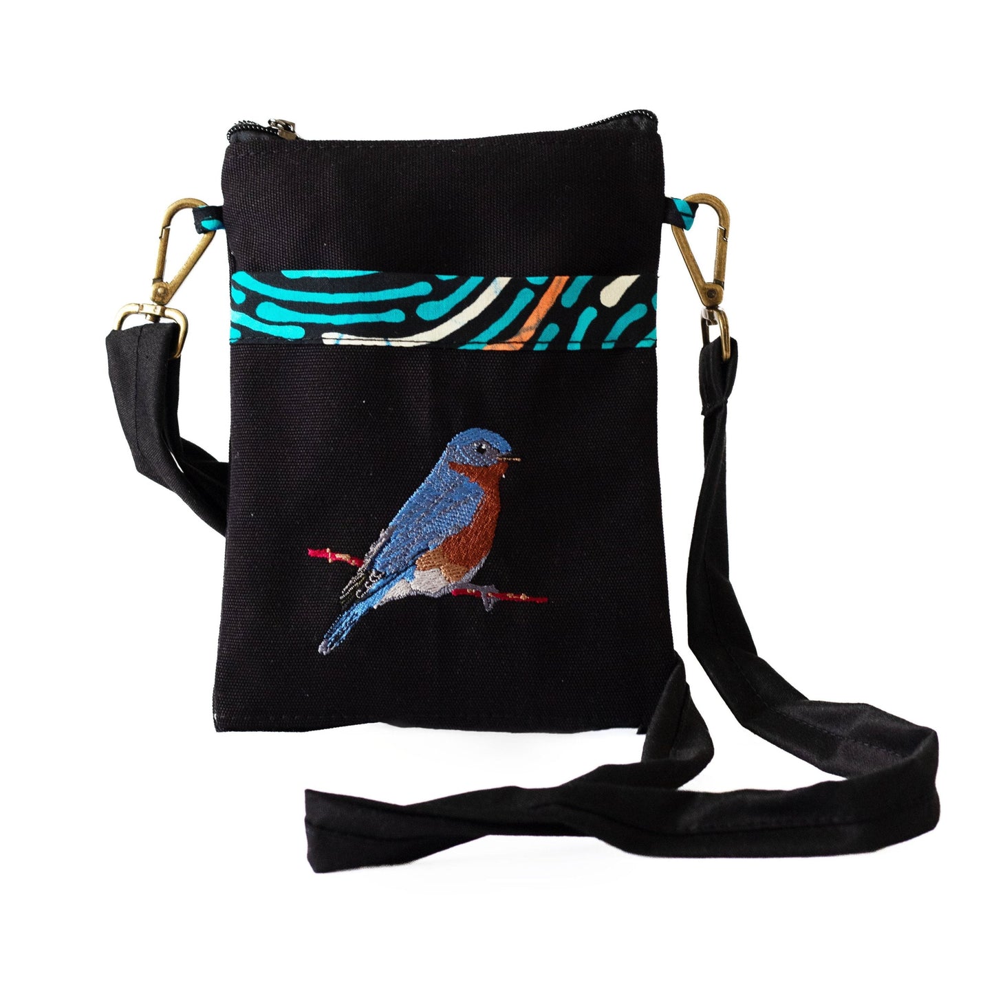 Bluebird Embroidered Canvas Crossbody Bag | Essentials