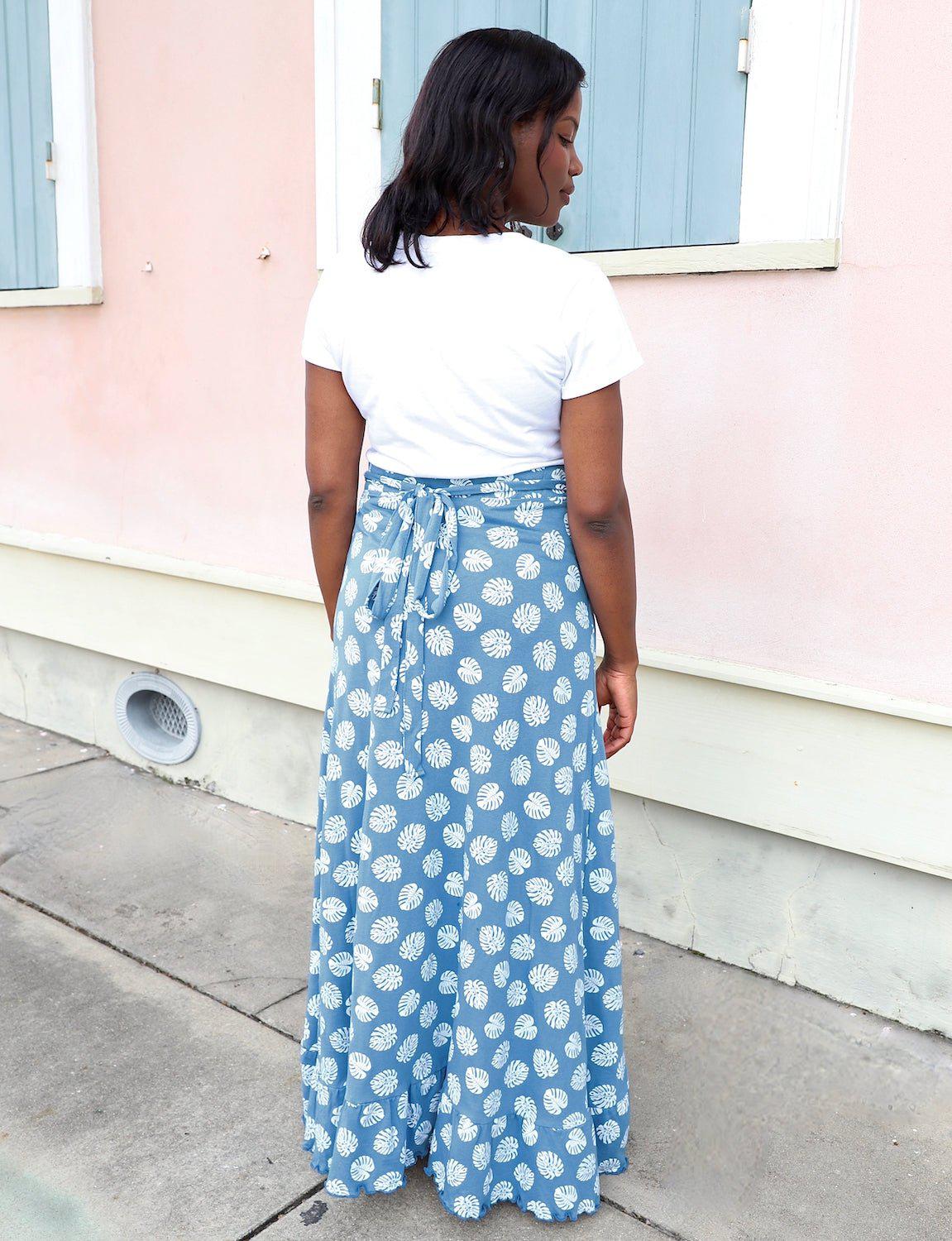 Monstera Organic Cotton Wrap Skirt