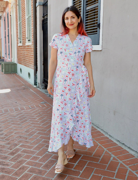 New Orleans Riviera Organic Wrap Dress