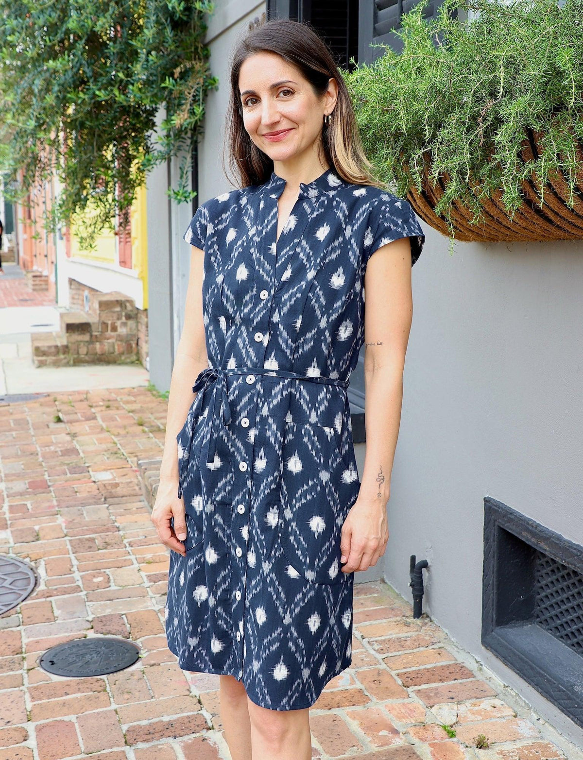 Nilam Organic Cotton Button Up Dress