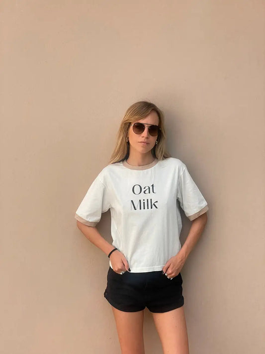 Oat Milk vegan slogan t-shirt