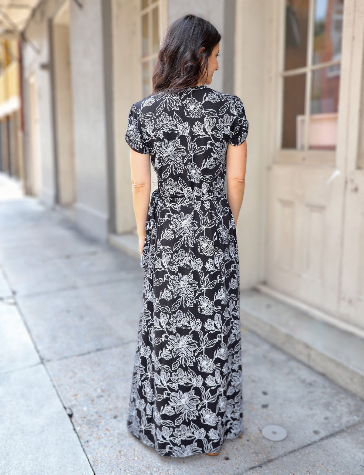 Obsidian Magnolia Organic Maxi Dress