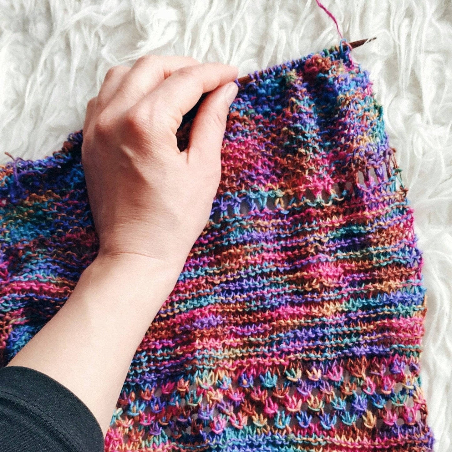 Openwork Lattice Lace Weight Shawl Kit