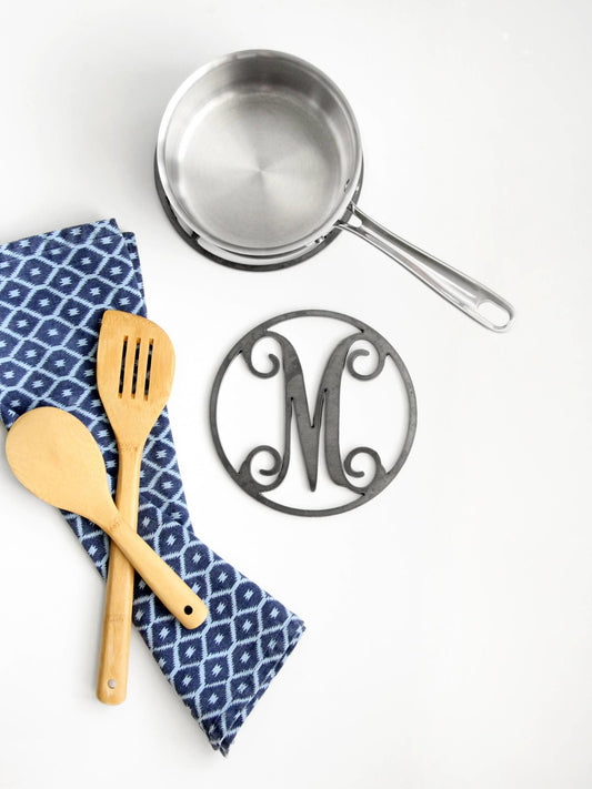 Personalized Kitchen Trivet Hot Plate Monogram Pot Holder