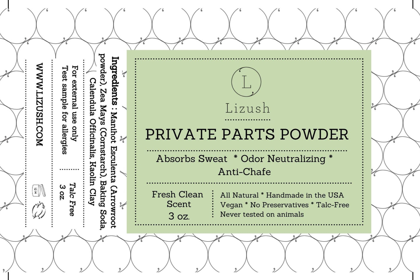 Talc-Free Intimate Body Powder for Women & Men – Natural Anti-Chafing Powder, Moisture Absorbing, Odor Control, Aluminum-Free, Sensitive Skin Safe