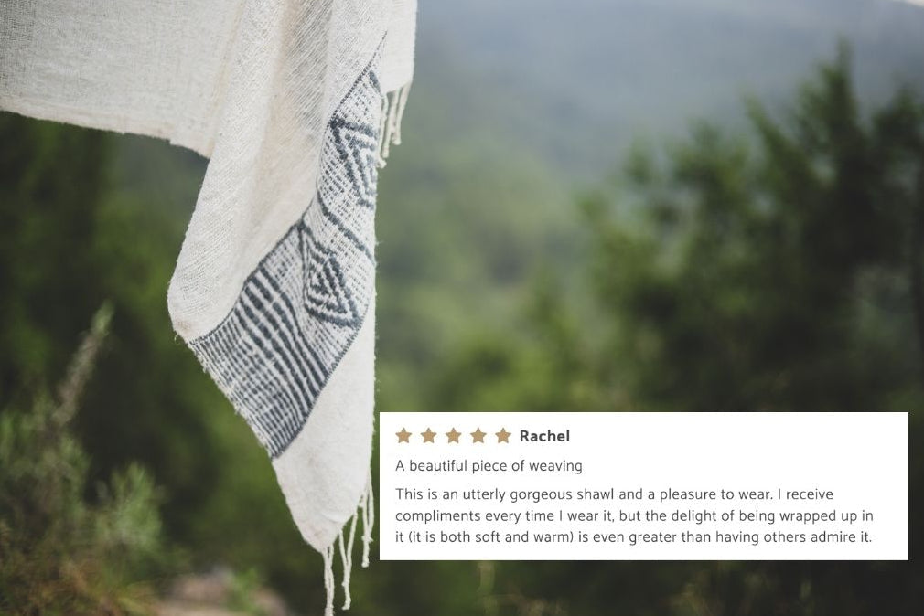 queen menon shawl with five star customer review