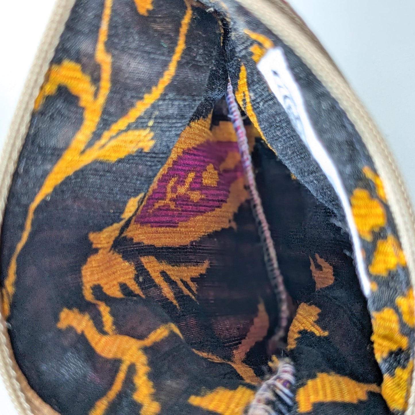 Indian Kalamkari Cotton Coin Purses with Upcycled Sari Lining