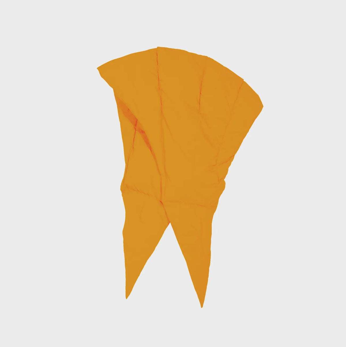 Amber yellow vegan winter capuche made from recycled materials with a structured, pointed design. - The New Orchard - Amber Yellow
