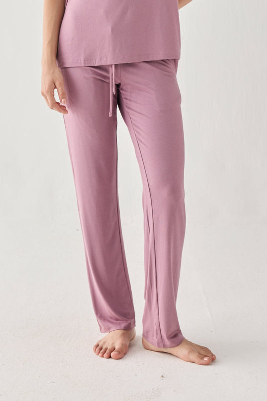 Wide Leg Pant in Dusty Rose