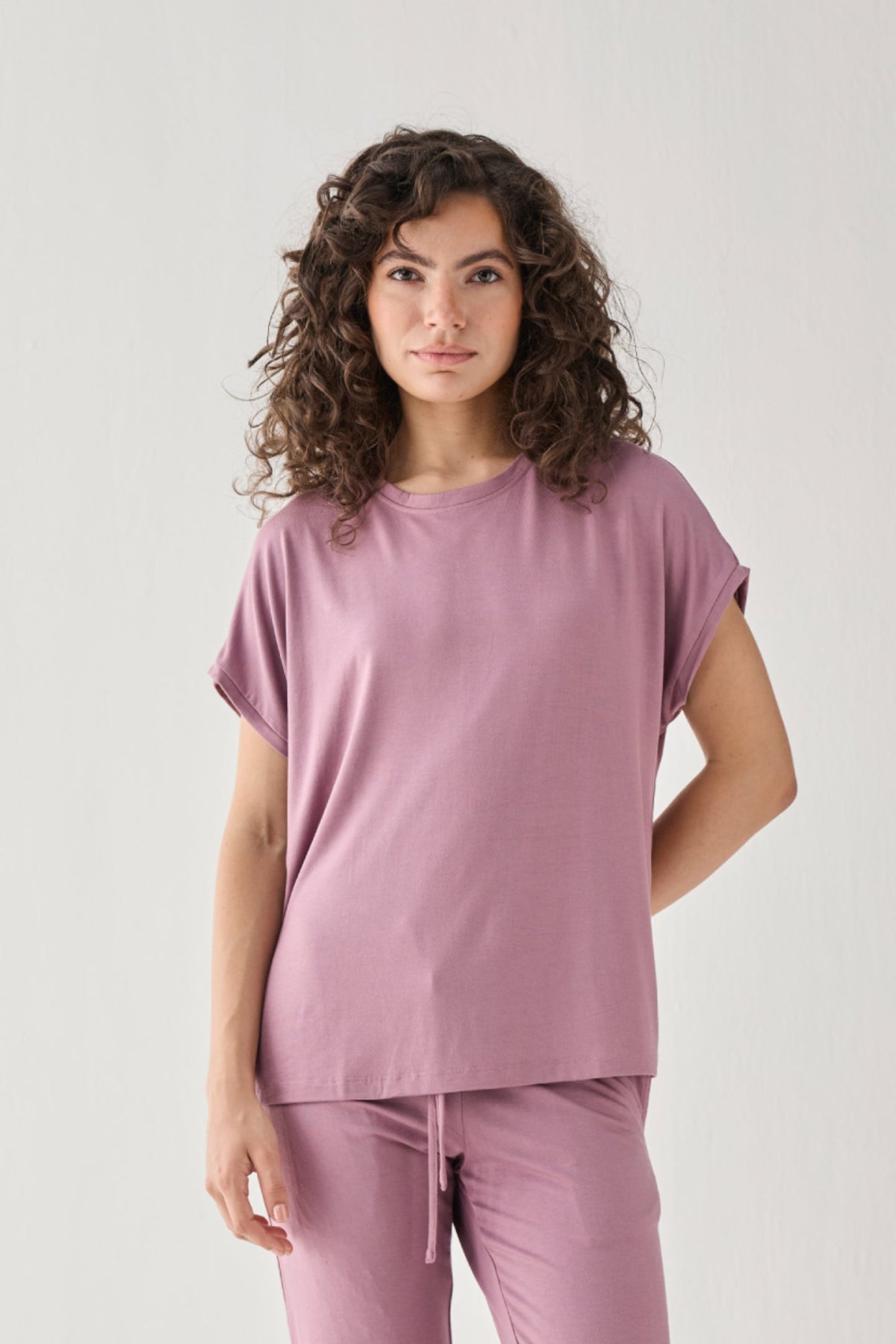 Relaxed Tee in Dusty Rose