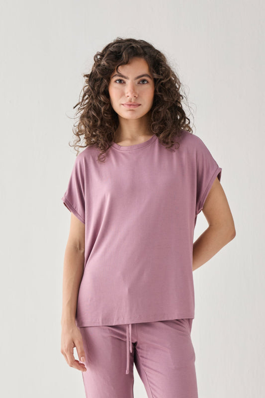 Relaxed Tee in Dusty Rose