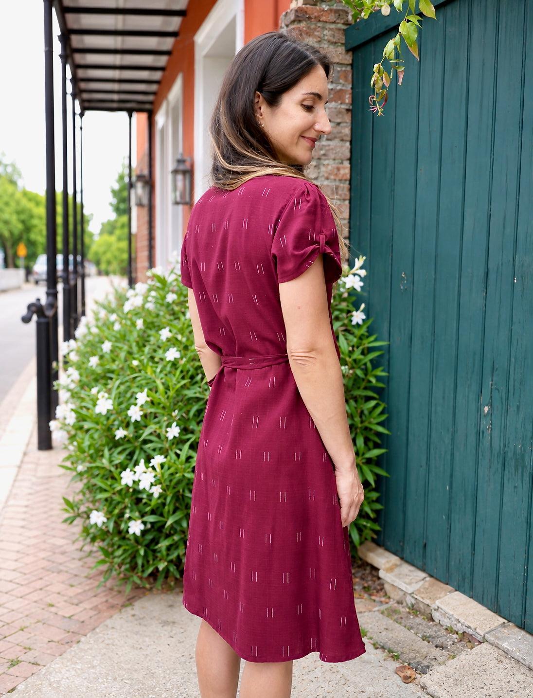 Rubina Organic Cotton Wrap Dress - Light Shade