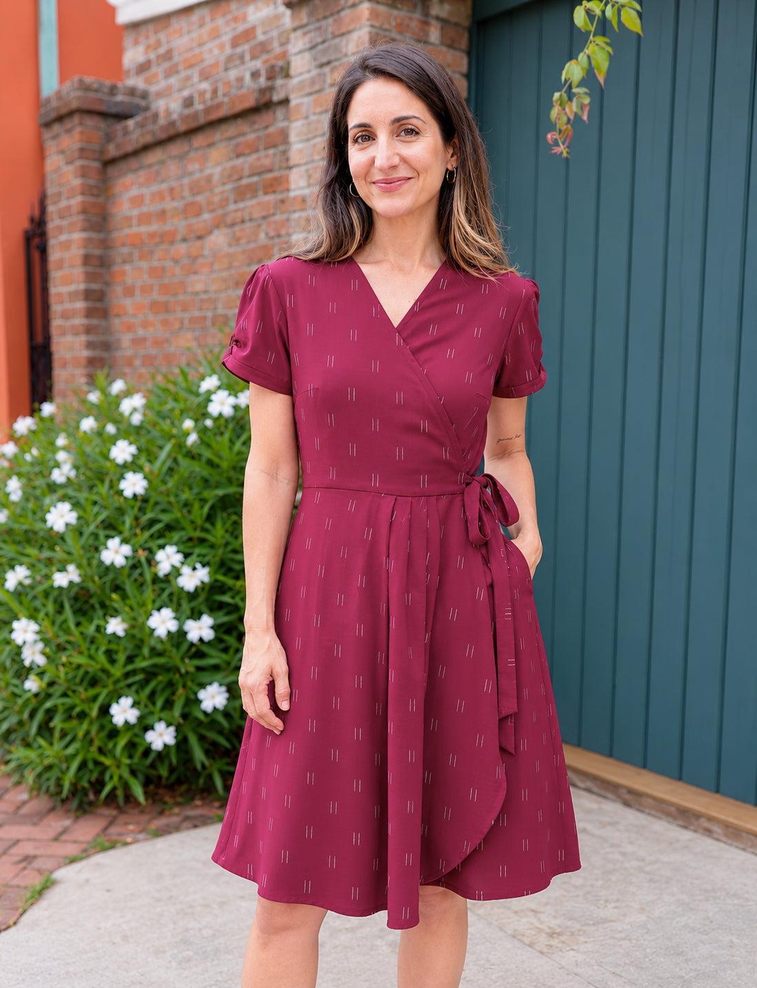 Rubina Organic Cotton Wrap Dress - Light Shade
