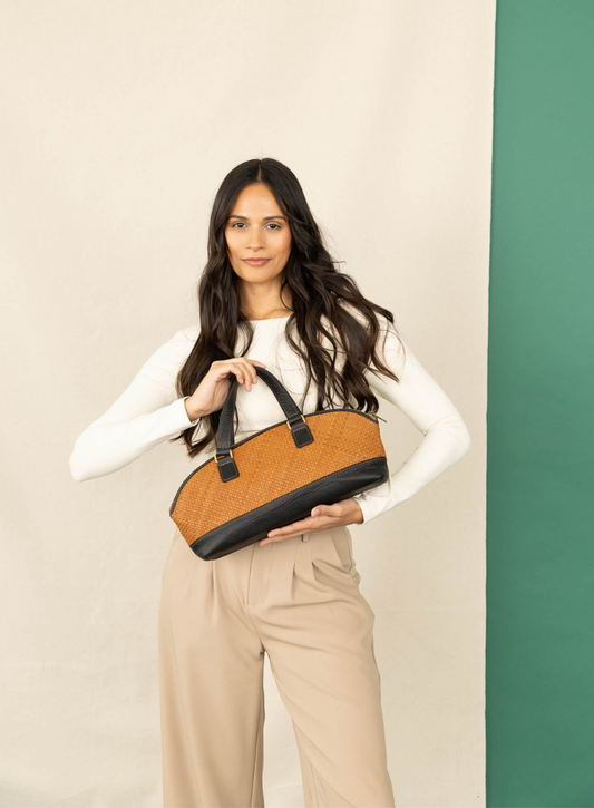Satchel Bowler Bag by Deux Mains
