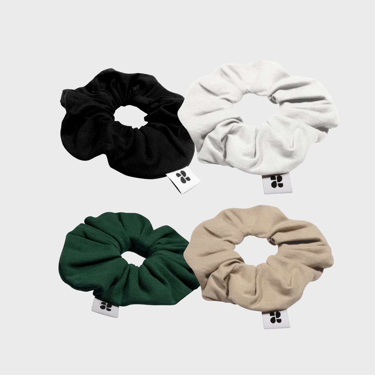 Set of 4 Upcycled Cotton Scrunchies