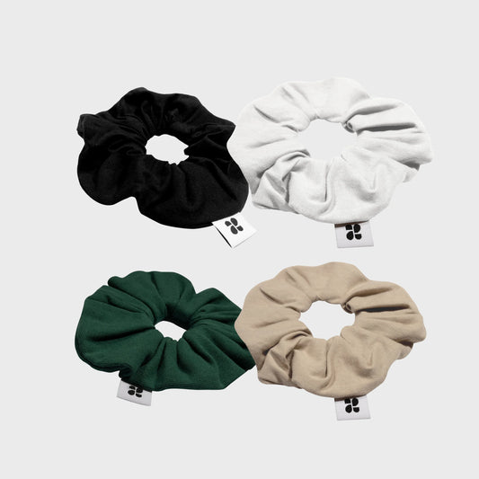 Set of 4 Upcycled Cotton Scrunchies
