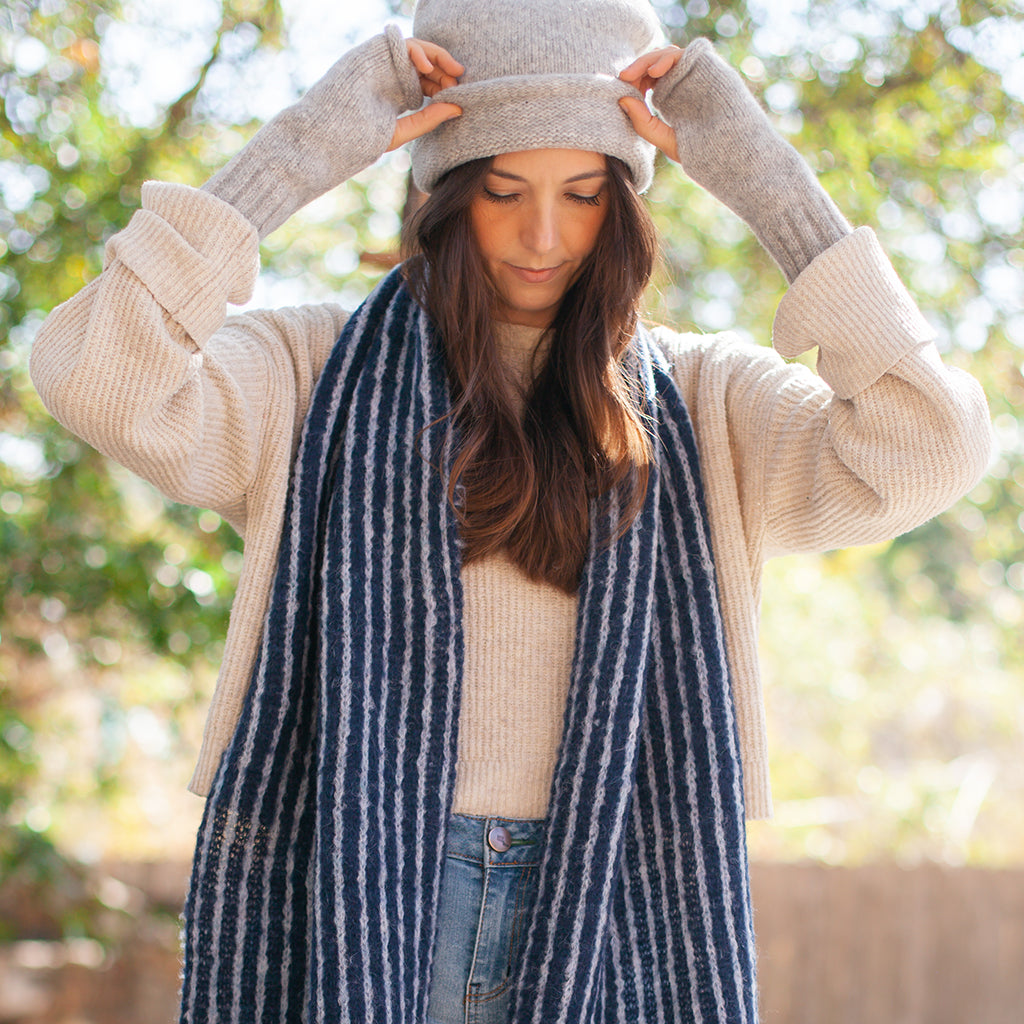 Gray Essential Knit Alpaca Gloves