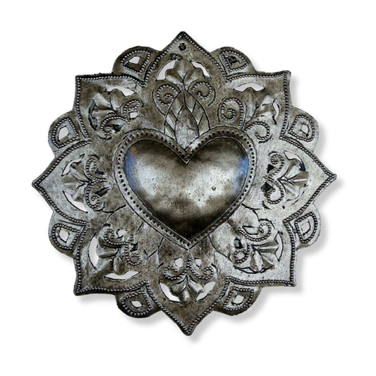 Haitian Metal Heart Wall Art – Handmade Recycled Steel