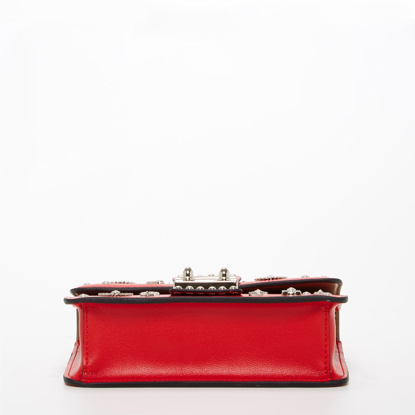 SUSU Studded Small Leather Crossbody Bag Red Purse  Women's Handbag