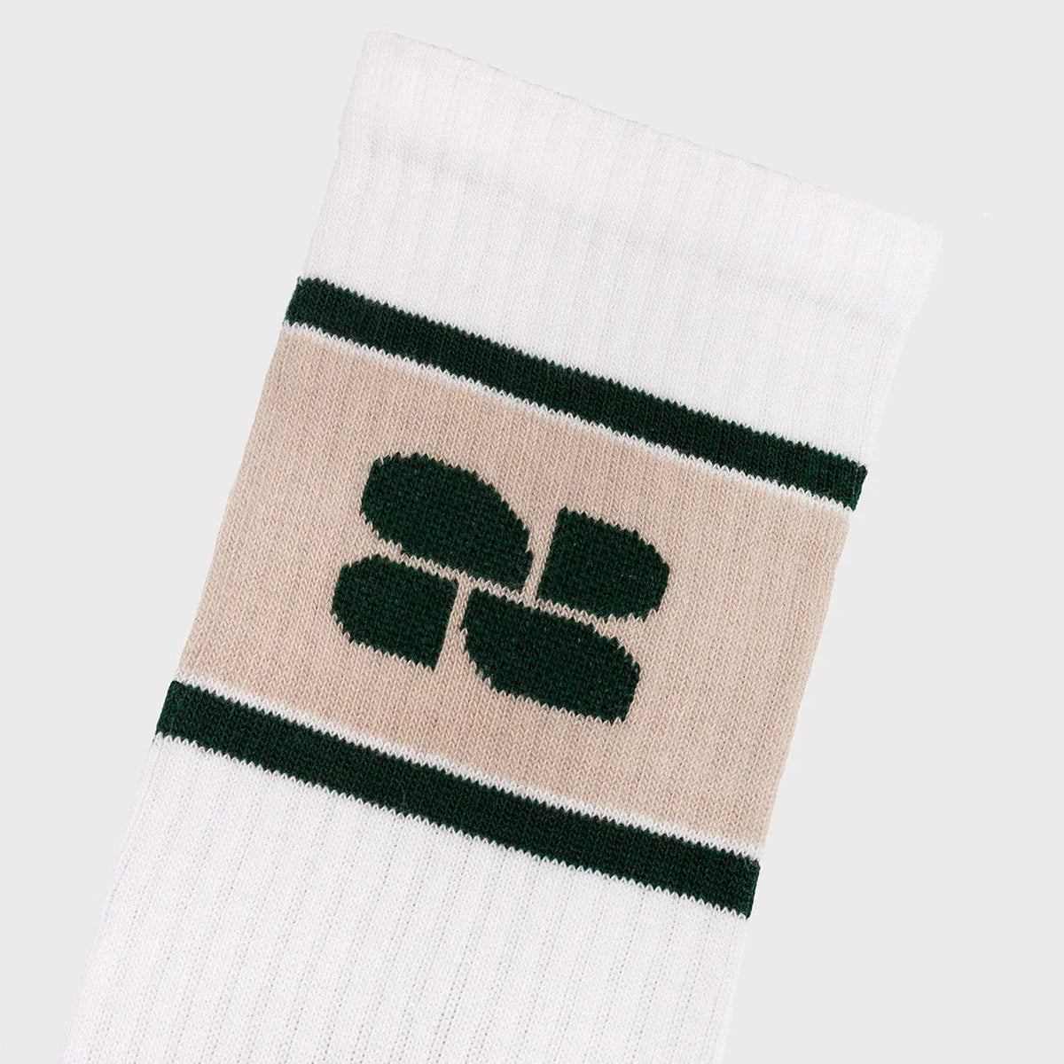 Soft white sustainable sports terry socks