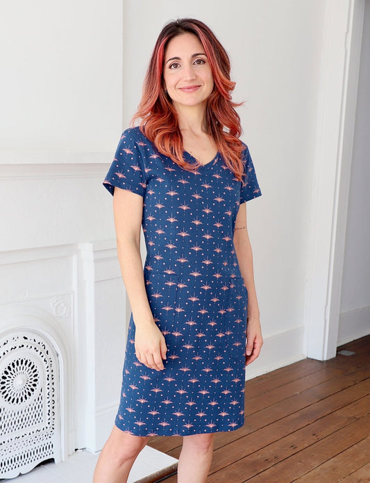 Solstice Blue Organic Shift Dress