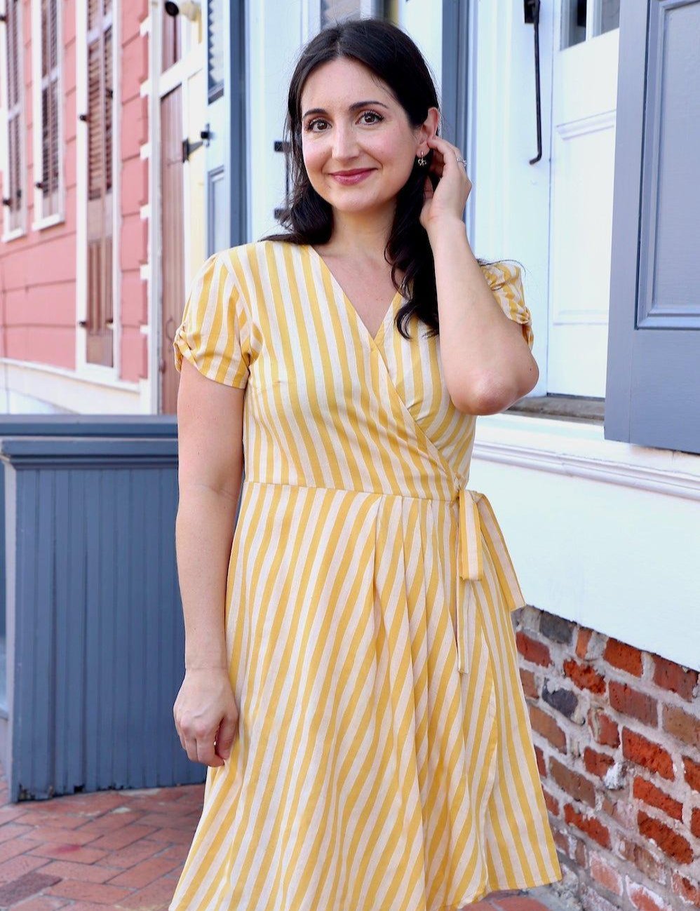 Sun Ray Organic Cotton Wrap Dress