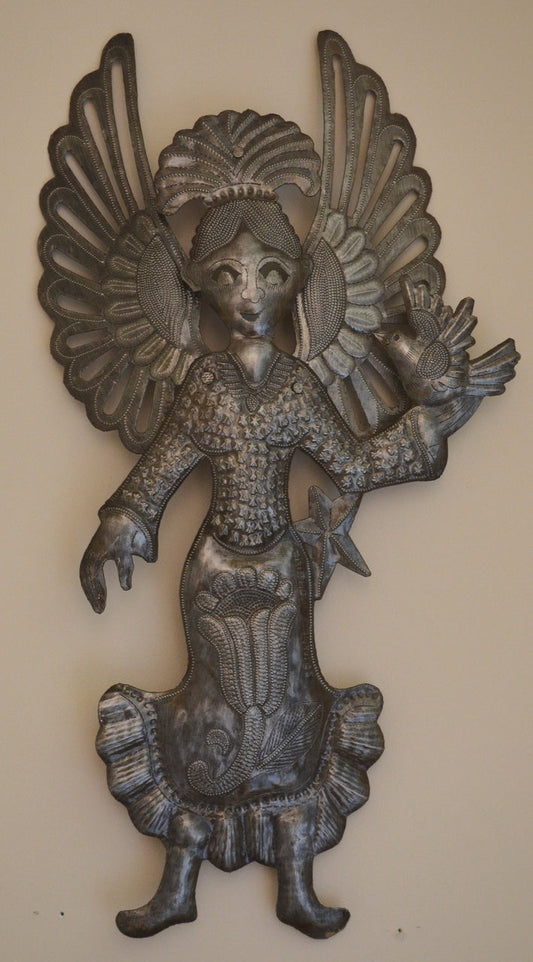 Sweet Summer Angel, Haitian Metal Wall Art 10