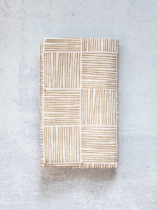 Tea Towel (Ivory) - Striped, Chai
