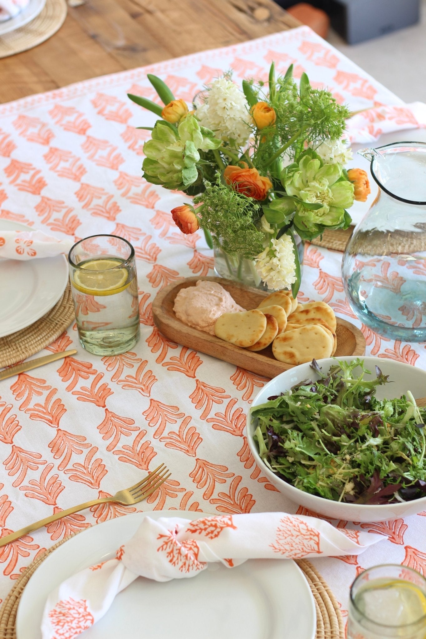 Table Runner - Palmetto, Orange & Melon