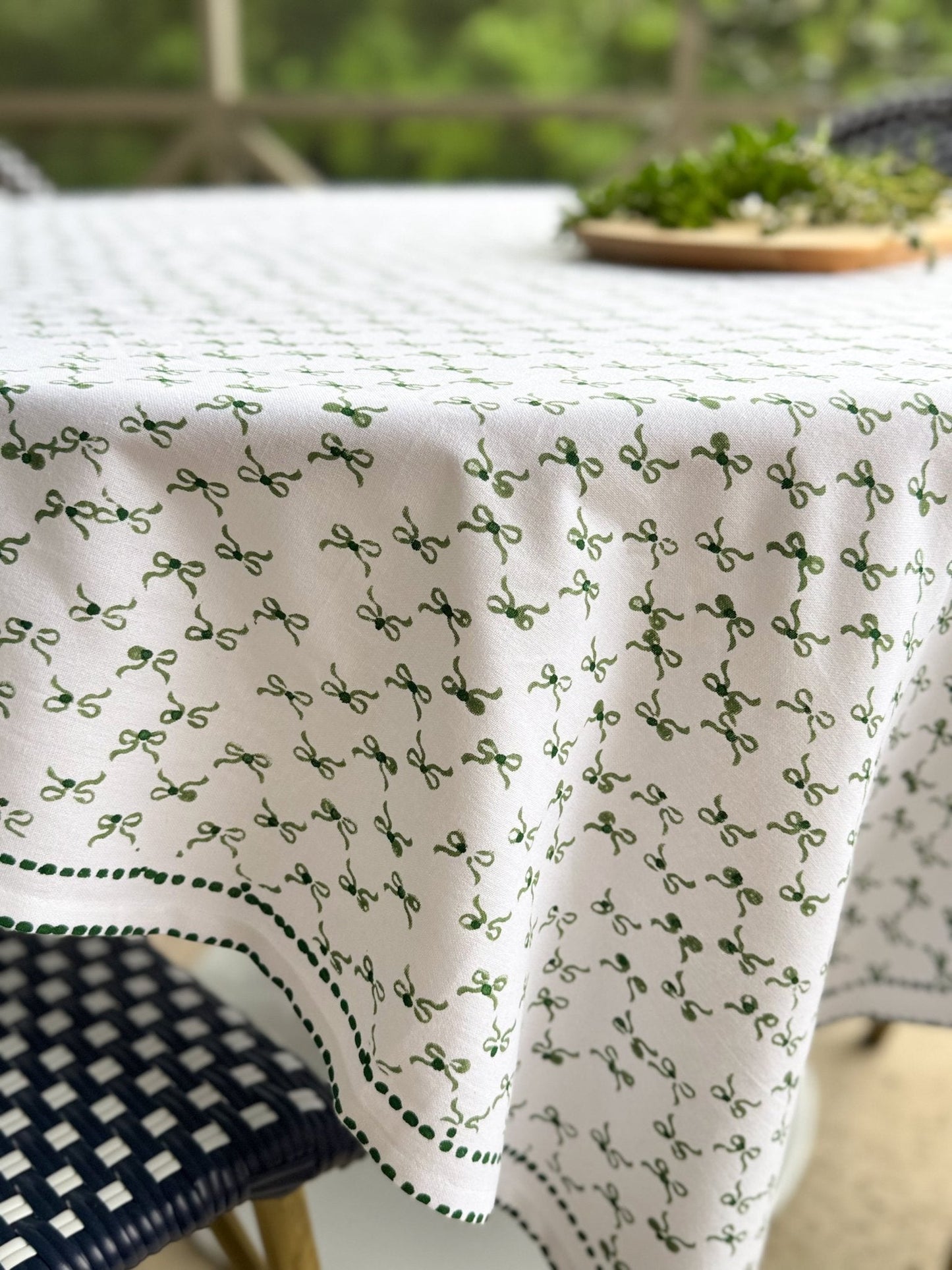 Table Throw - Bow, Sage & Evergreen