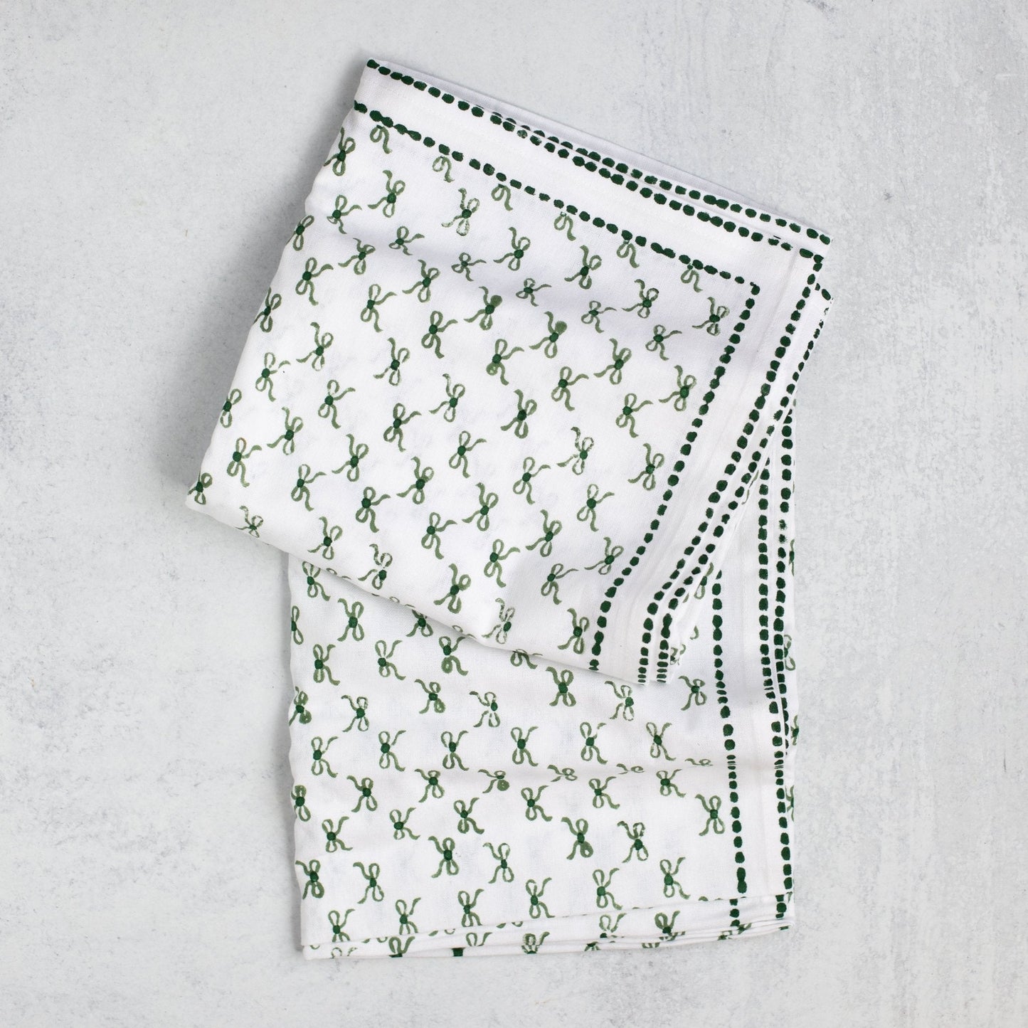Table Throw - Bow, Sage & Evergreen