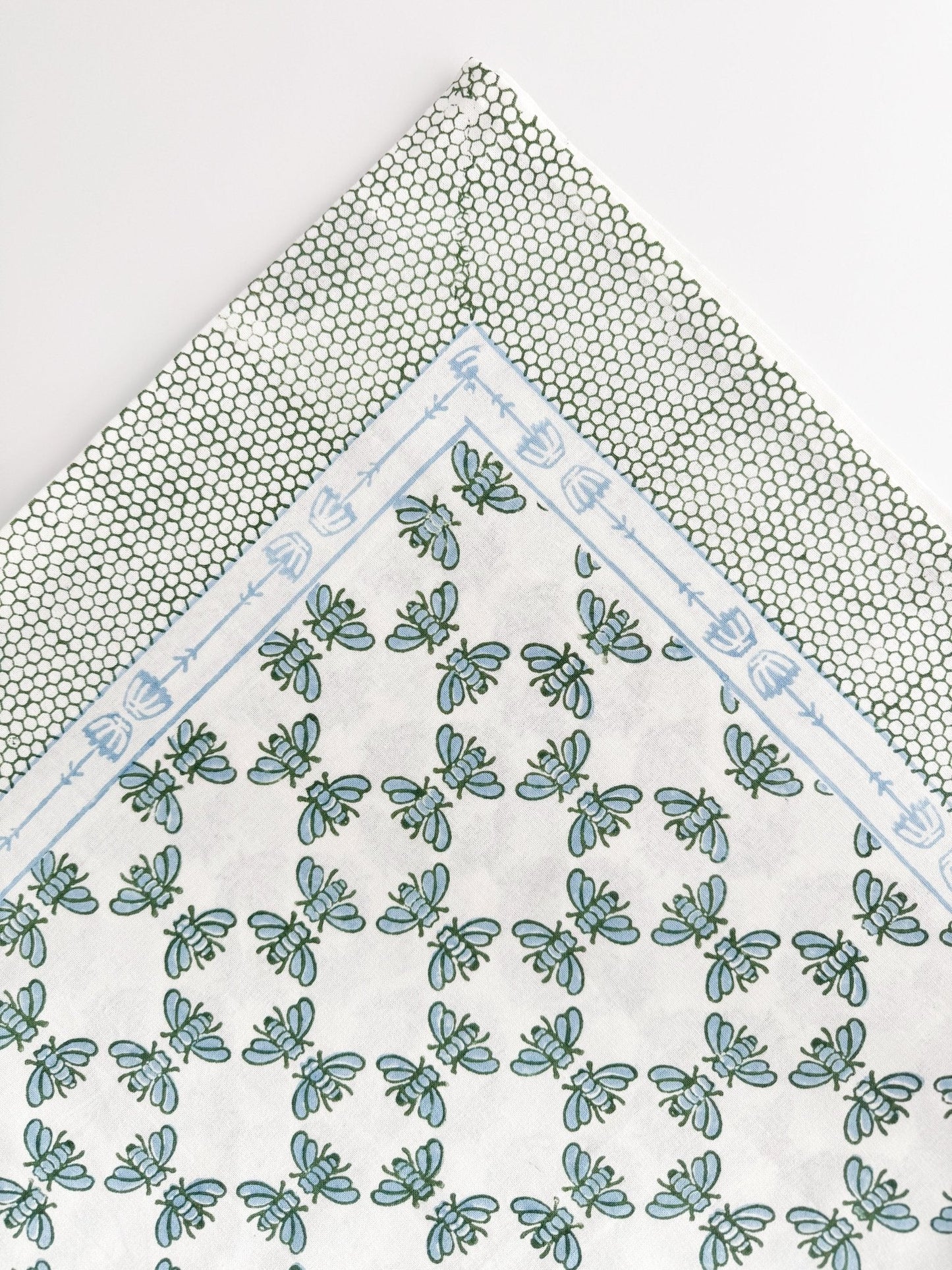 Table Throw - Honeybee - Uniform Blue & Sage