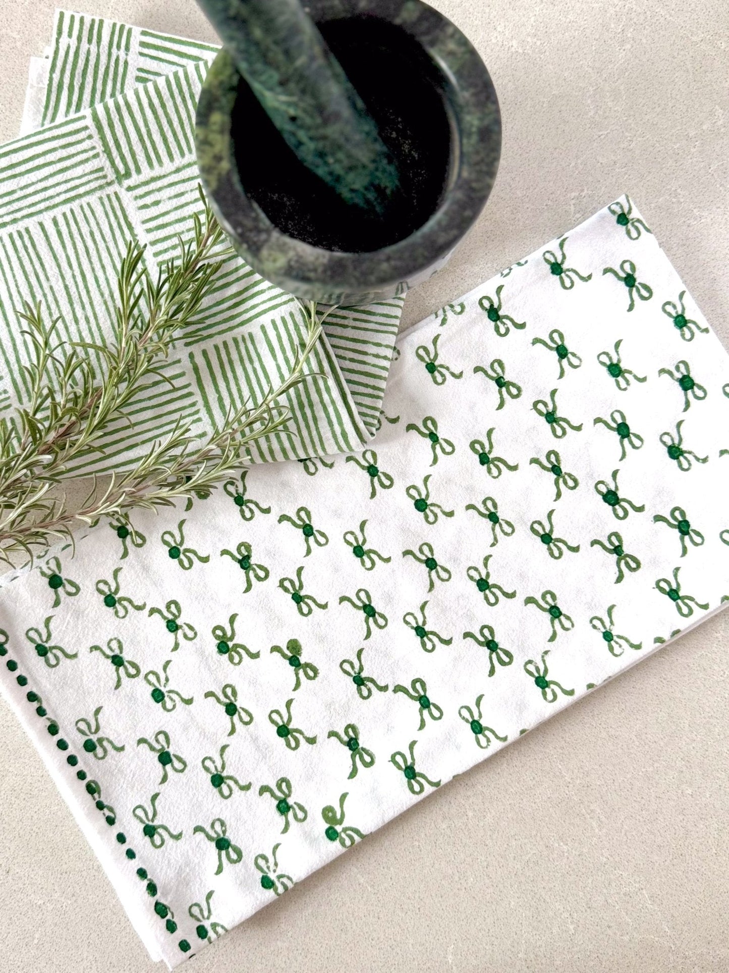 Tea Towel - Stripe, Sage