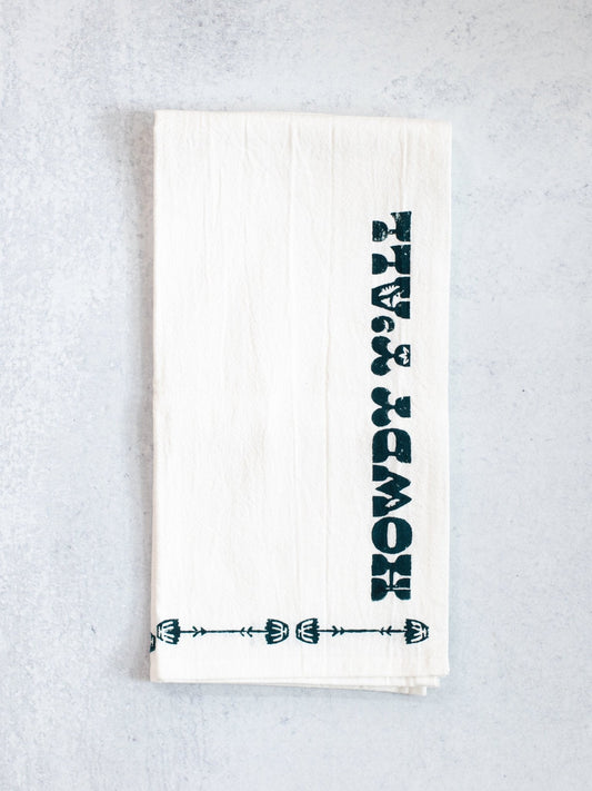 Tea Towel (Ivory) - Howdy, Midnight