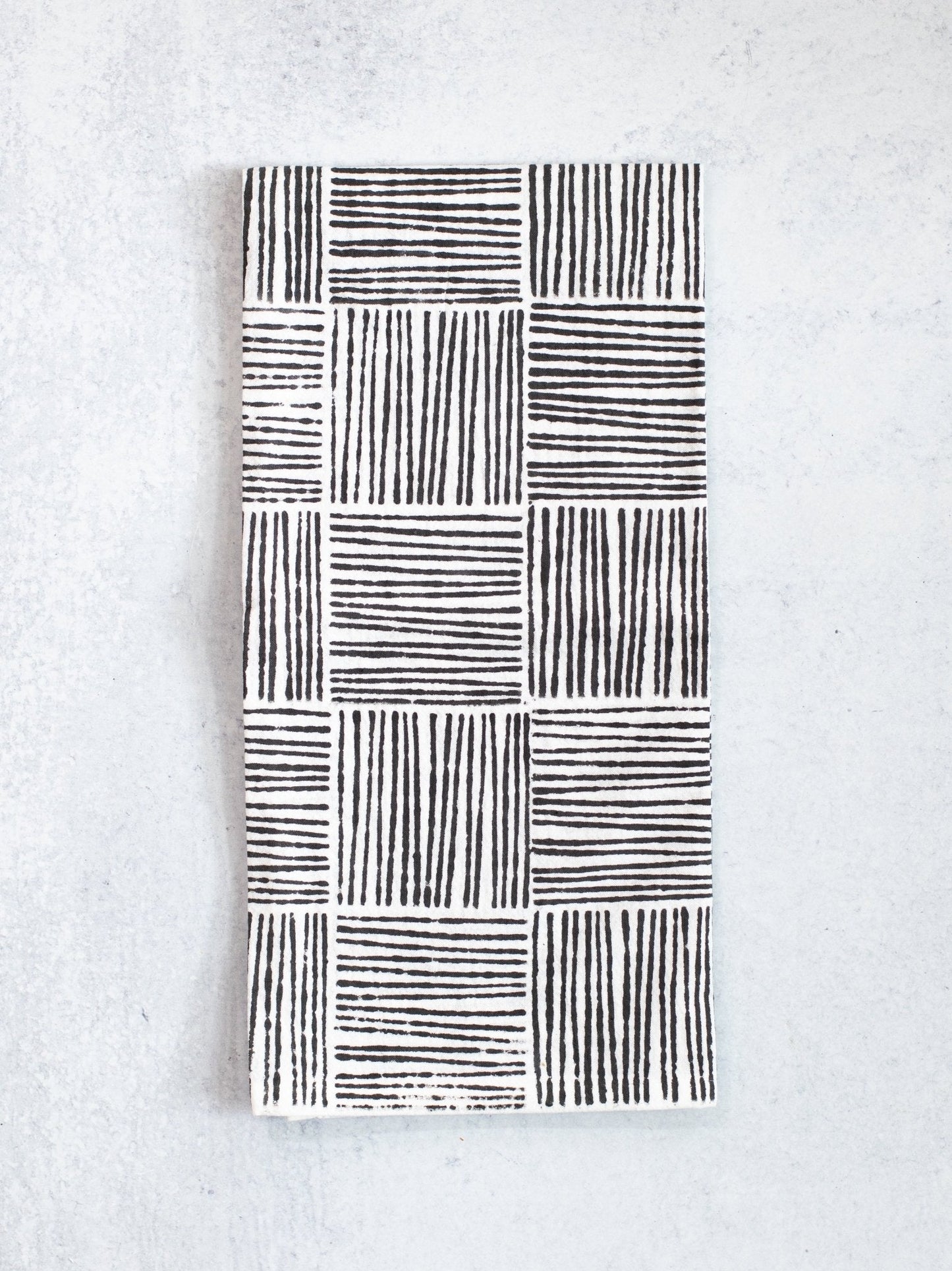 Tea Towel (Ivory) - Stripe, Black