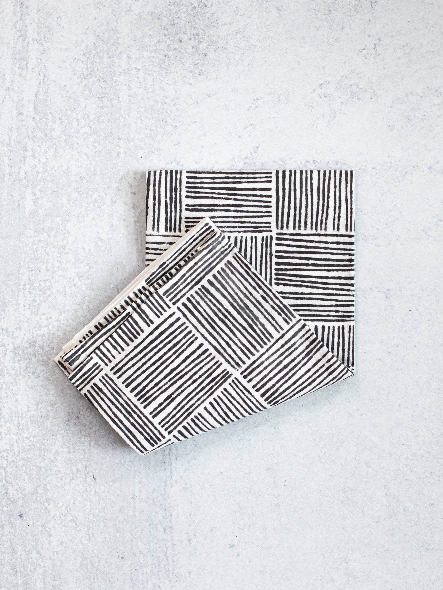 Tea Towel (Ivory) - Stripe, Black