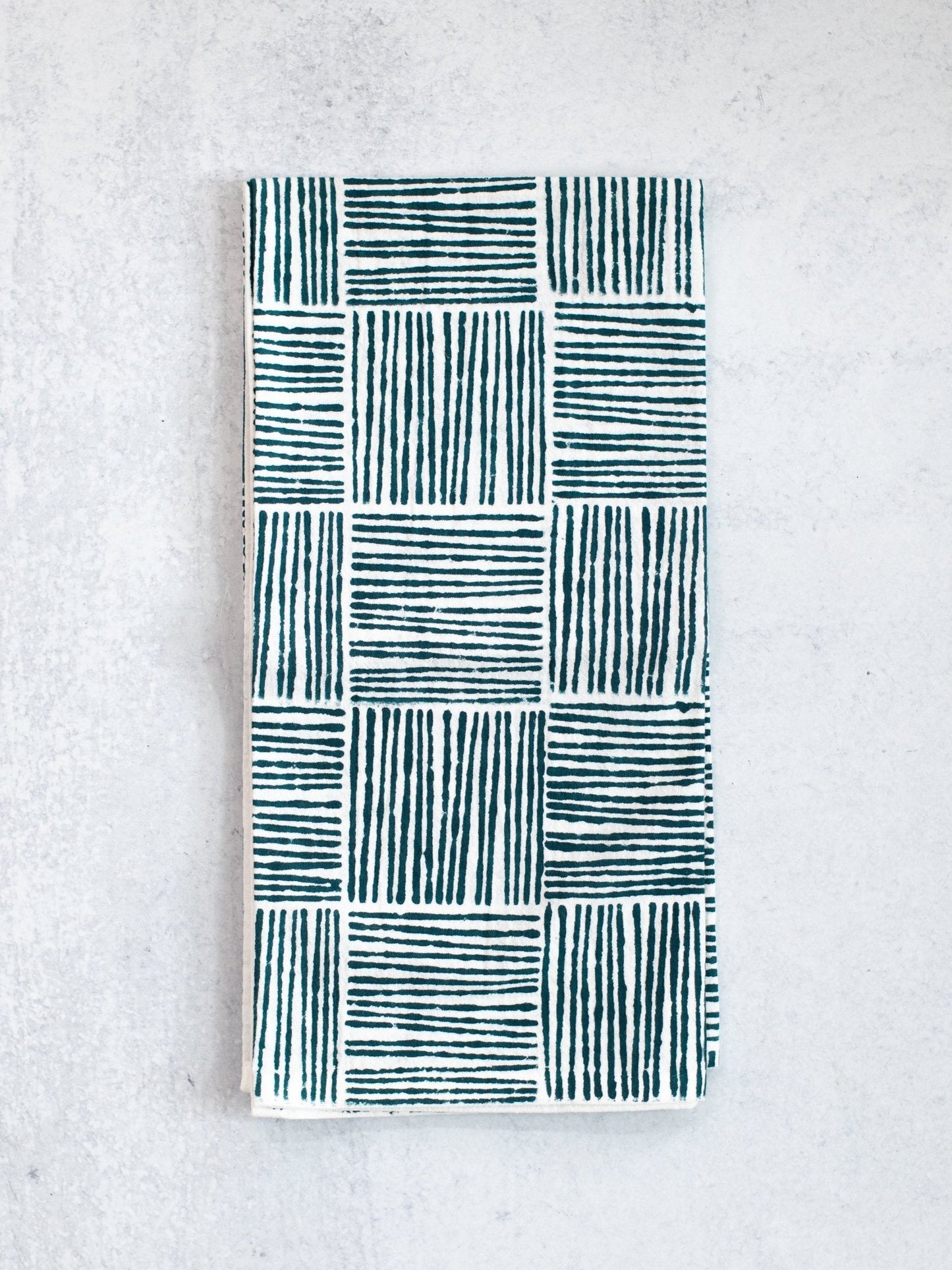 Tea Towel (Ivory) - Stripe, Midnight