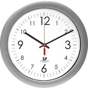 Silver Quartz 14" Wall Clock